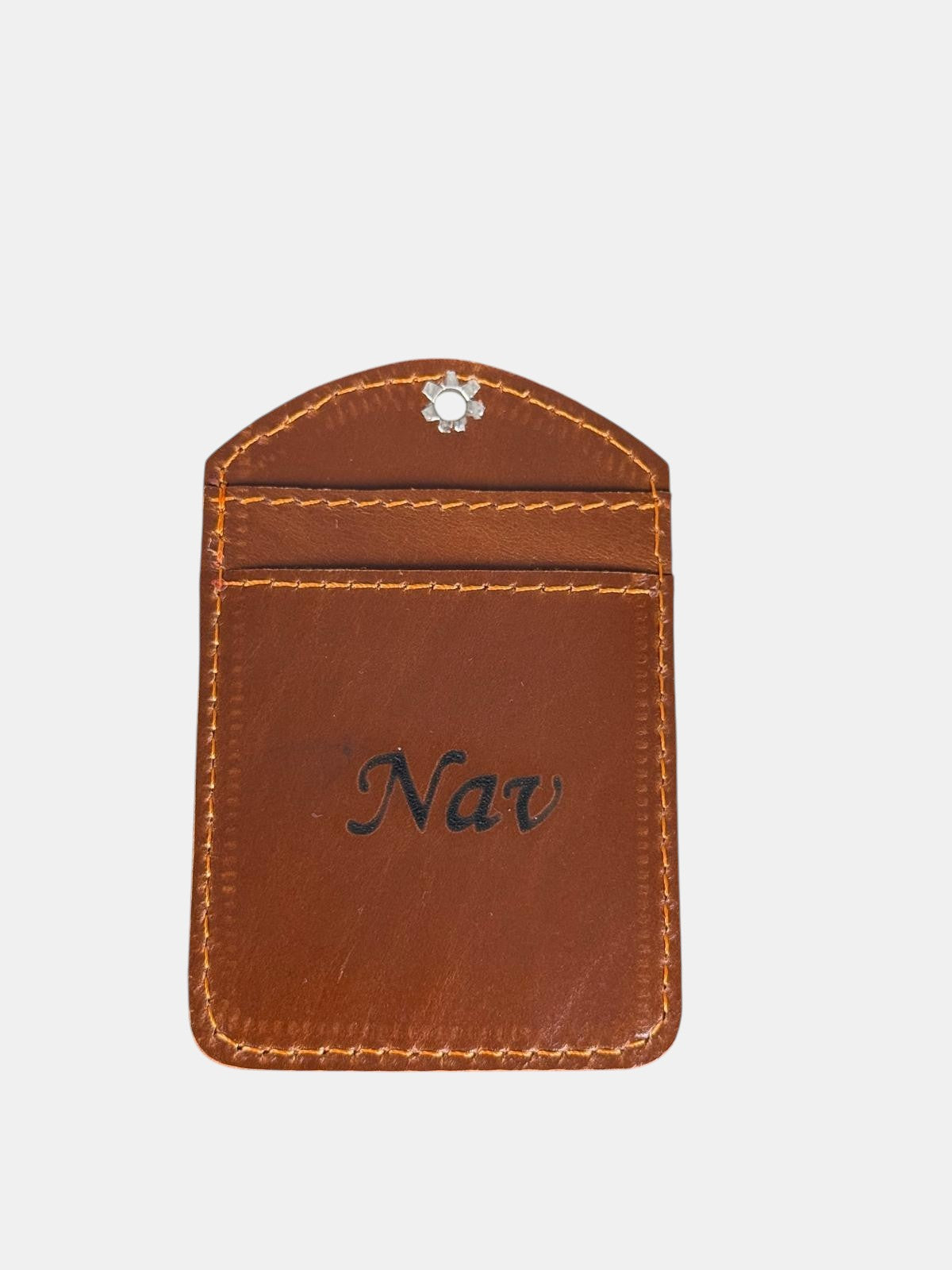 Personalized Genuine Leather Badge Holder with Lanyard • Custom ID Holder, Work Identity Sleeve