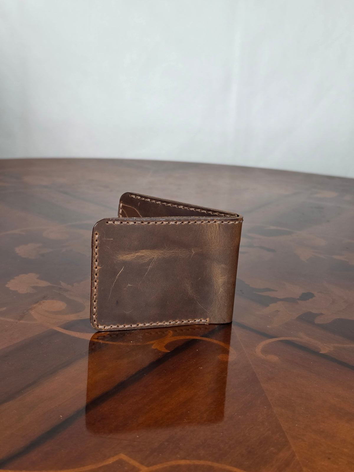 Genuine Leather Handmade RFID Wallet Slim Six Cards Wallet
