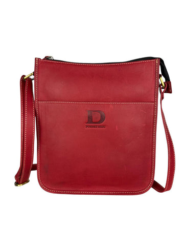 Genuine Leather Crossbody Bag with High-Quality Brass Accessories