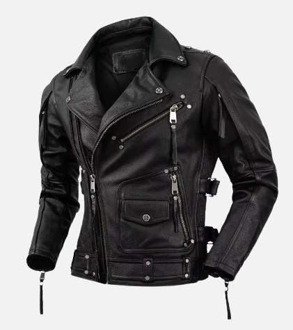 Dorset Hide Men's Cow Leather Moto Jacket - MH071