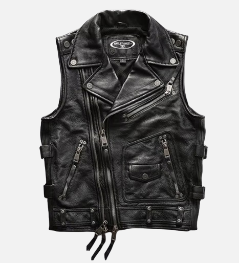 Dorset Hide Vintage Biker Hide Men's Leather Vest - Spring/Summer Edition - MH011