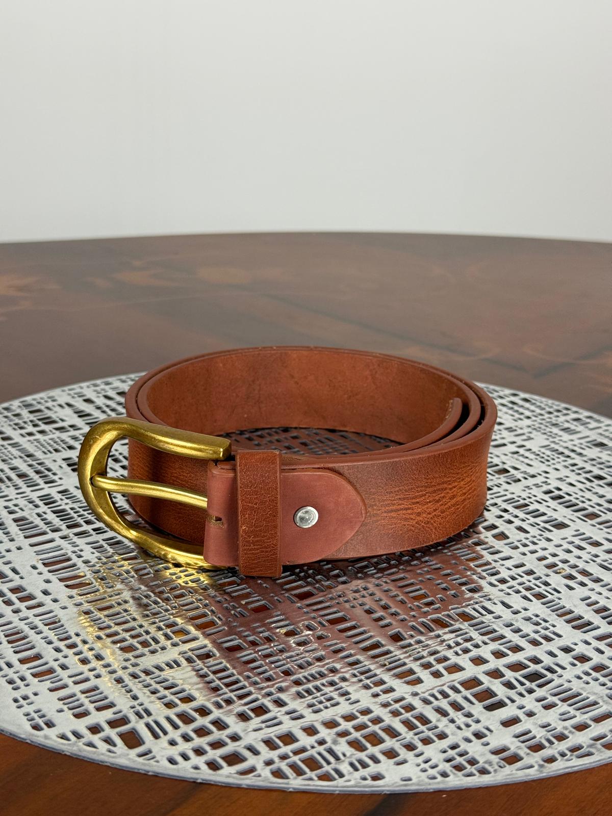 Heavy Duty Genuine Waxed Leather Handmade Belt Adjustable Durable