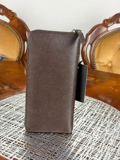 Premium Genuine Leather Unisex Long Zipped Wallet