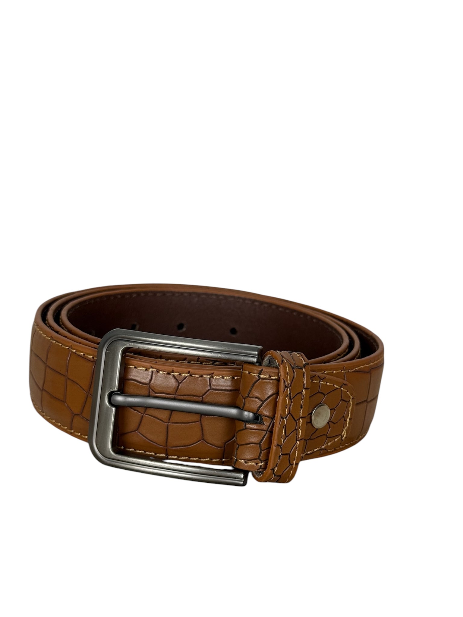 Men's Genuine Leather Elegent Belt with Crocodile Pattern