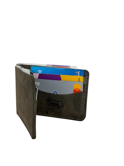 Crazy Horse Genuine Leather RFID Blocking Wallet