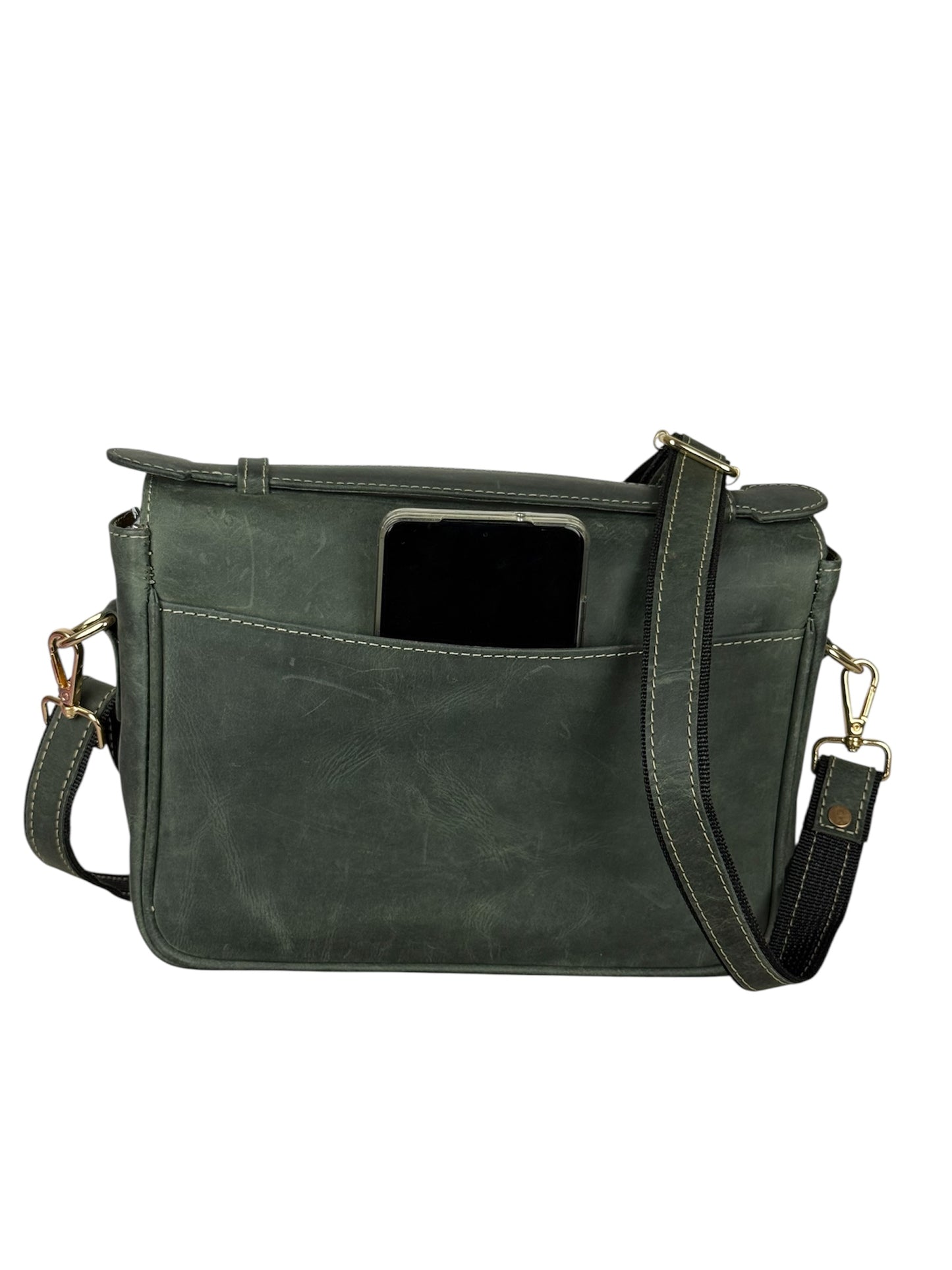 Flap Genuine Leather Crossbody Bag