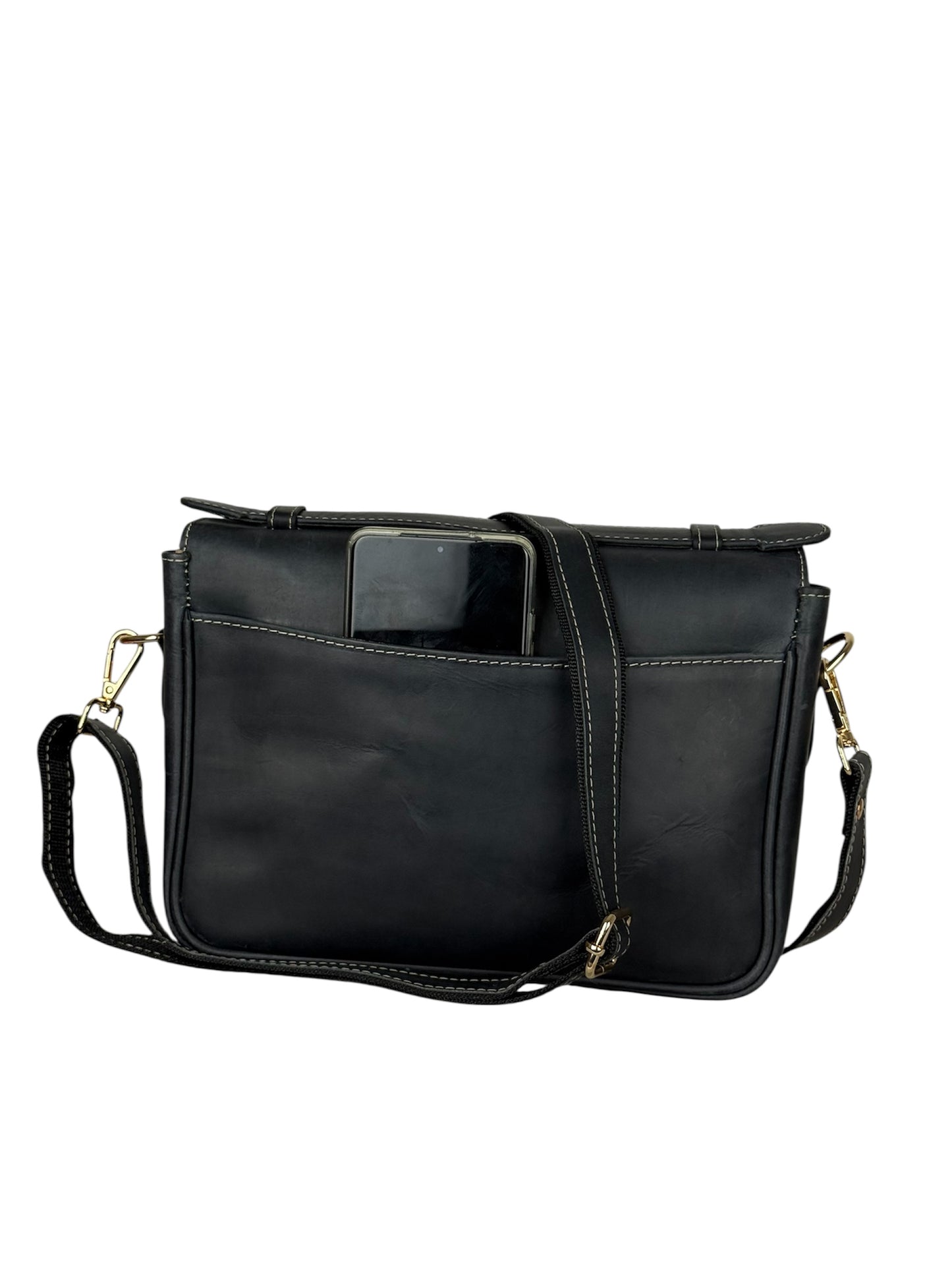 Flap Genuine Leather Crossbody Bag