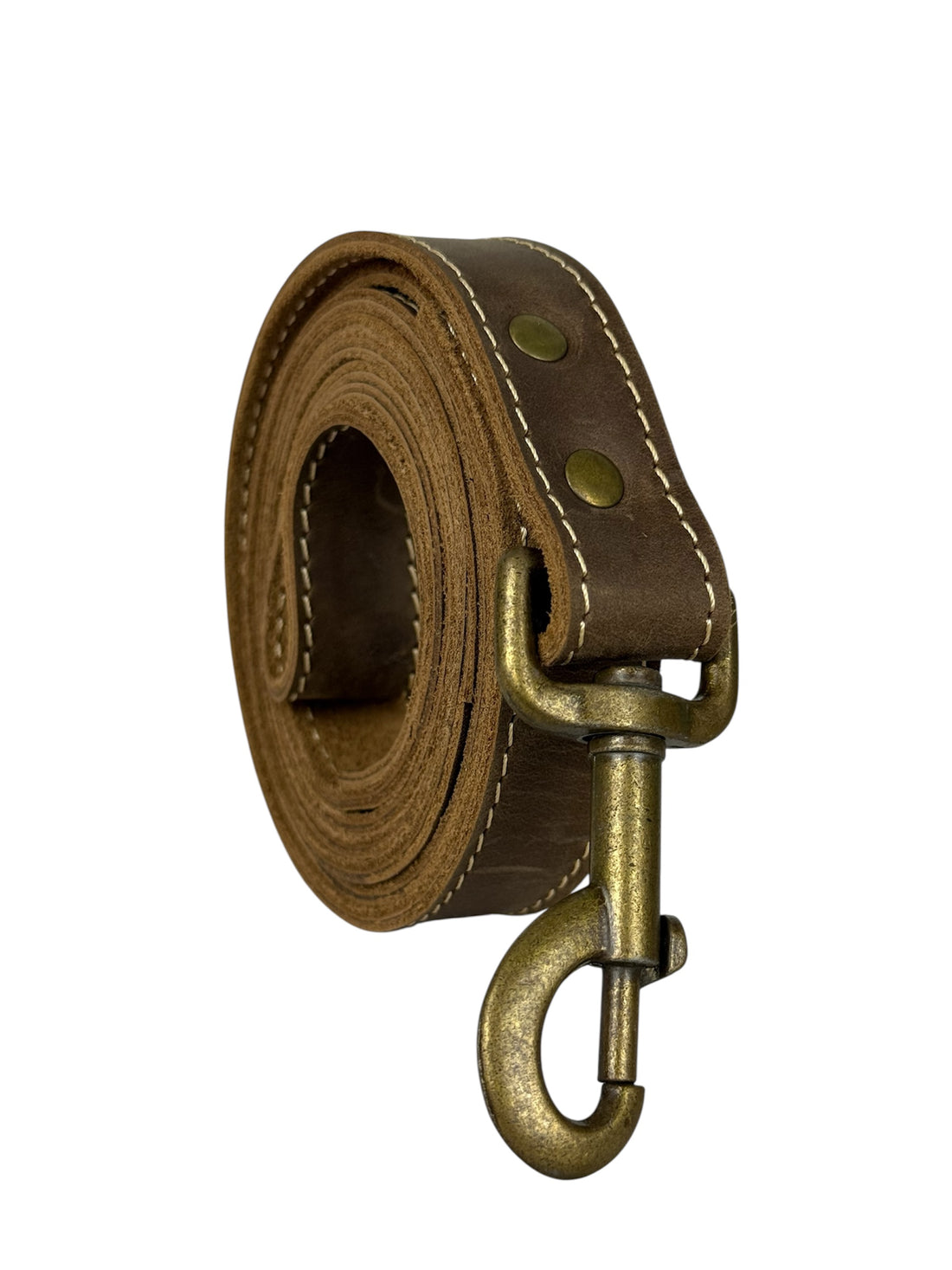 Heavy duty genuine leather dog lead