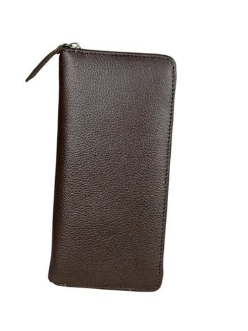 Premium Genuine Leather Unisex Long Zipped Wallet