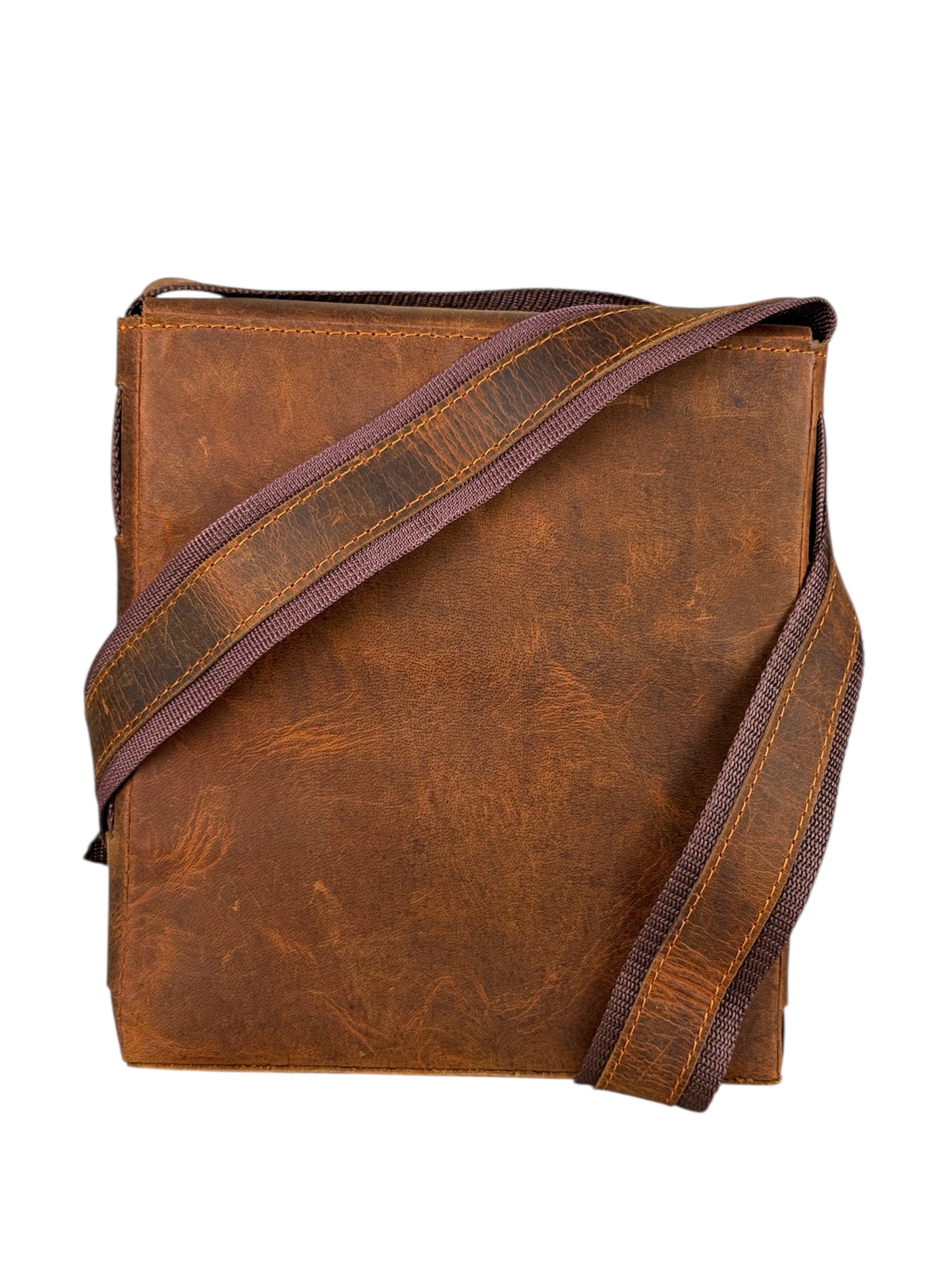 genuine leather flap crossbody bag