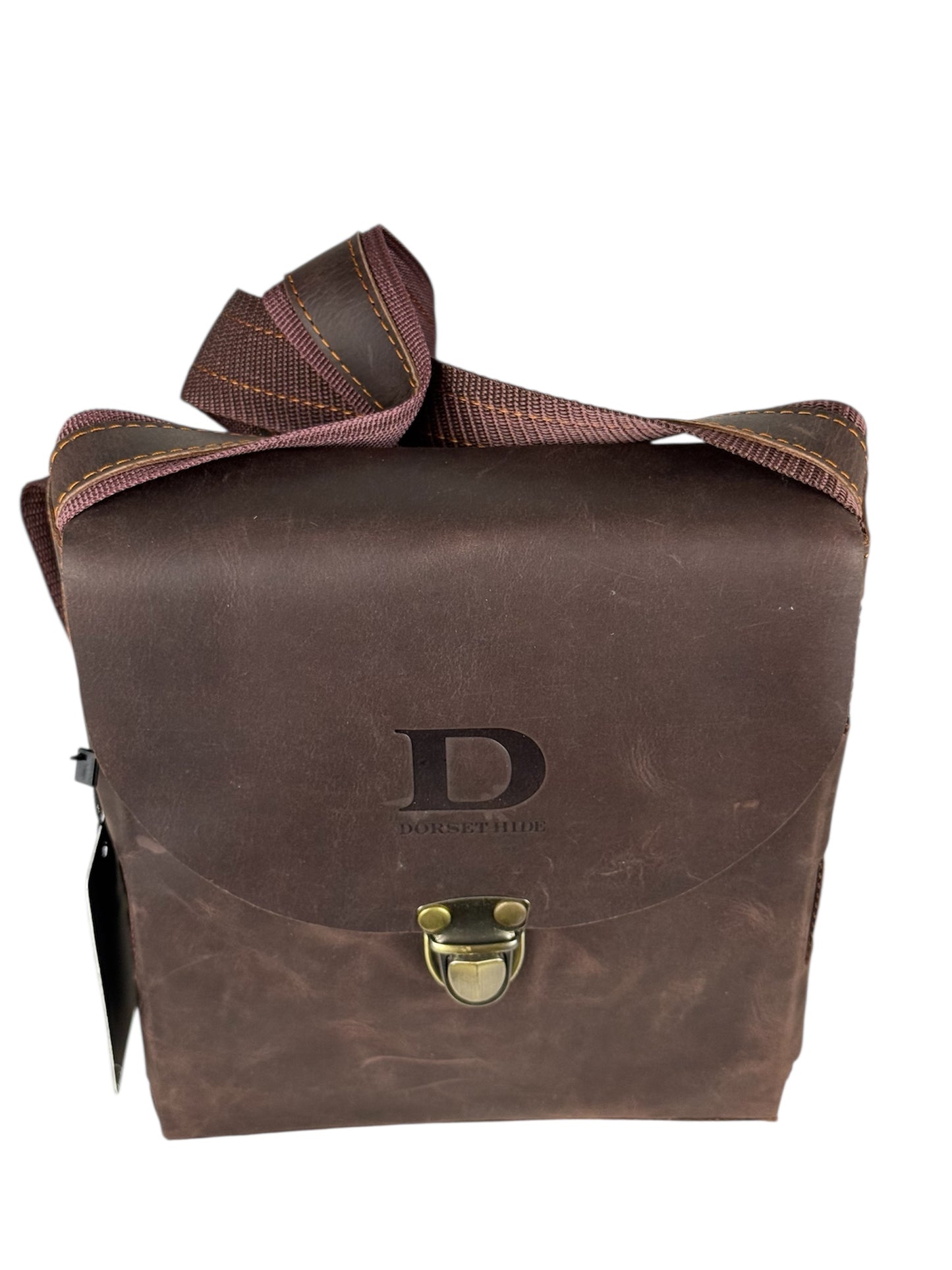 genuine leather flap crossbody bag