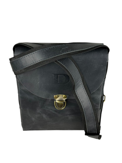 genuine leather flap crossbody bag