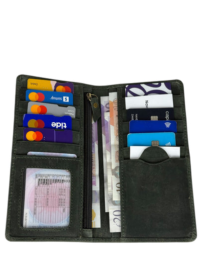 Premium Leather RFID Long Wallet – Your All-in-One Organizer