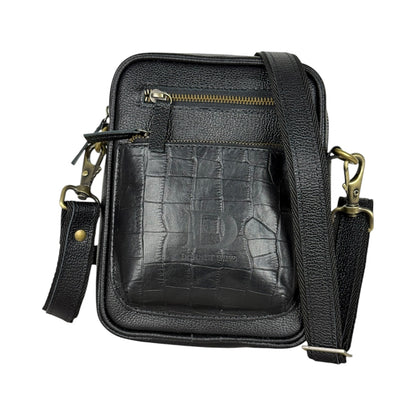 Genuine cowhide smart unisex crossbody bag