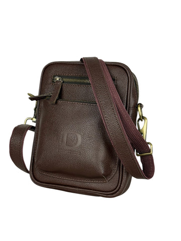 Genuine cowhide smart unisex crossbody bag