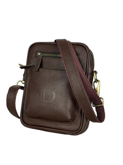 Genuine cowhide smart unisex crossbody bag