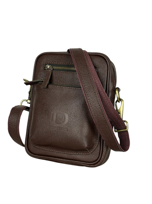 Genuine cowhide smart unisex crossbody bag