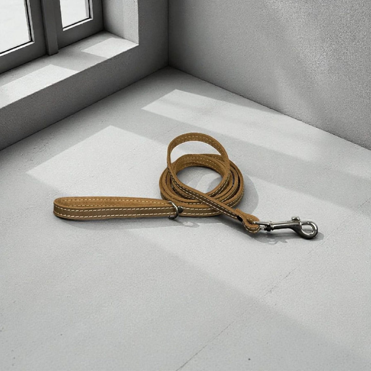 Genuine leather poo bag dispenser