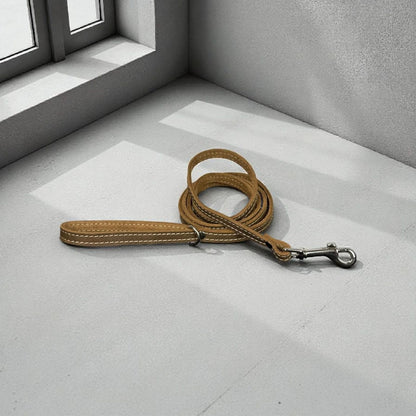 Genuine leather poo bag dispenser