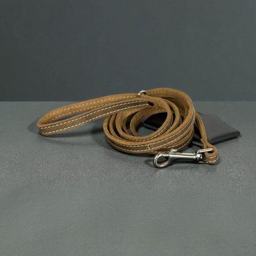 Genuine Leather Slim Dog Leash