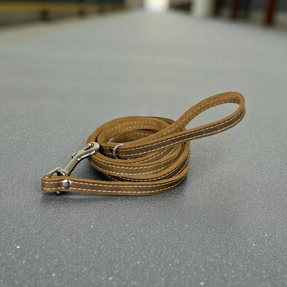 Genuine Leather Slim Dog Leash
