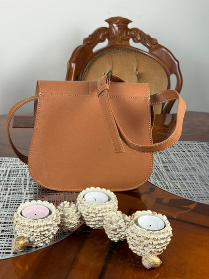 Geuine Leather Elegent Women's Flap Crossbody Bag