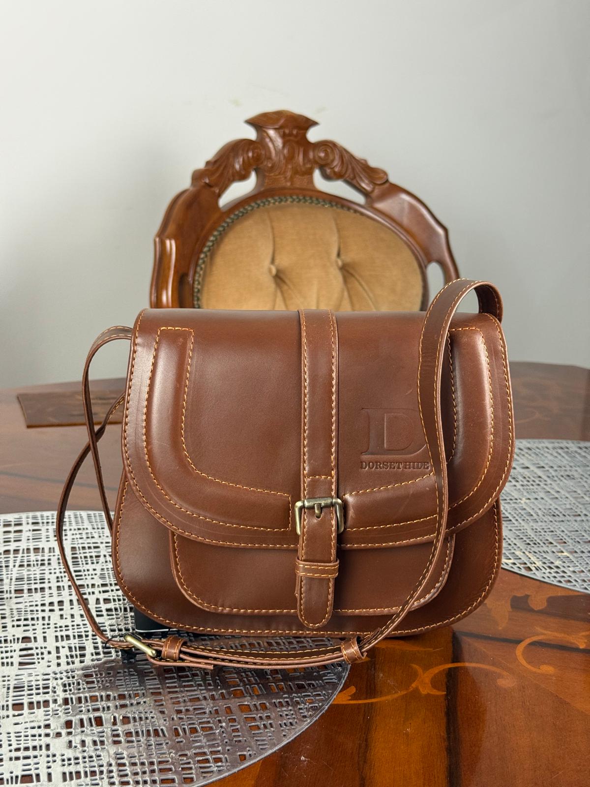 Geuine Leather Elegent Women's Flap Crossbody Bag