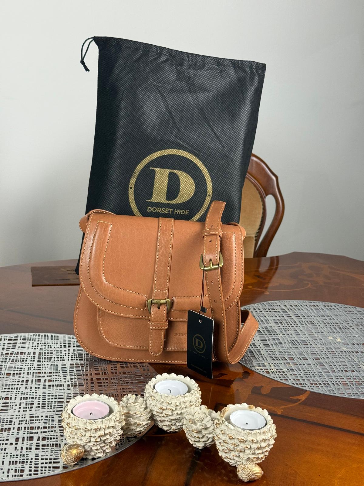 Geuine Leather Elegent Women's Flap Crossbody Bag