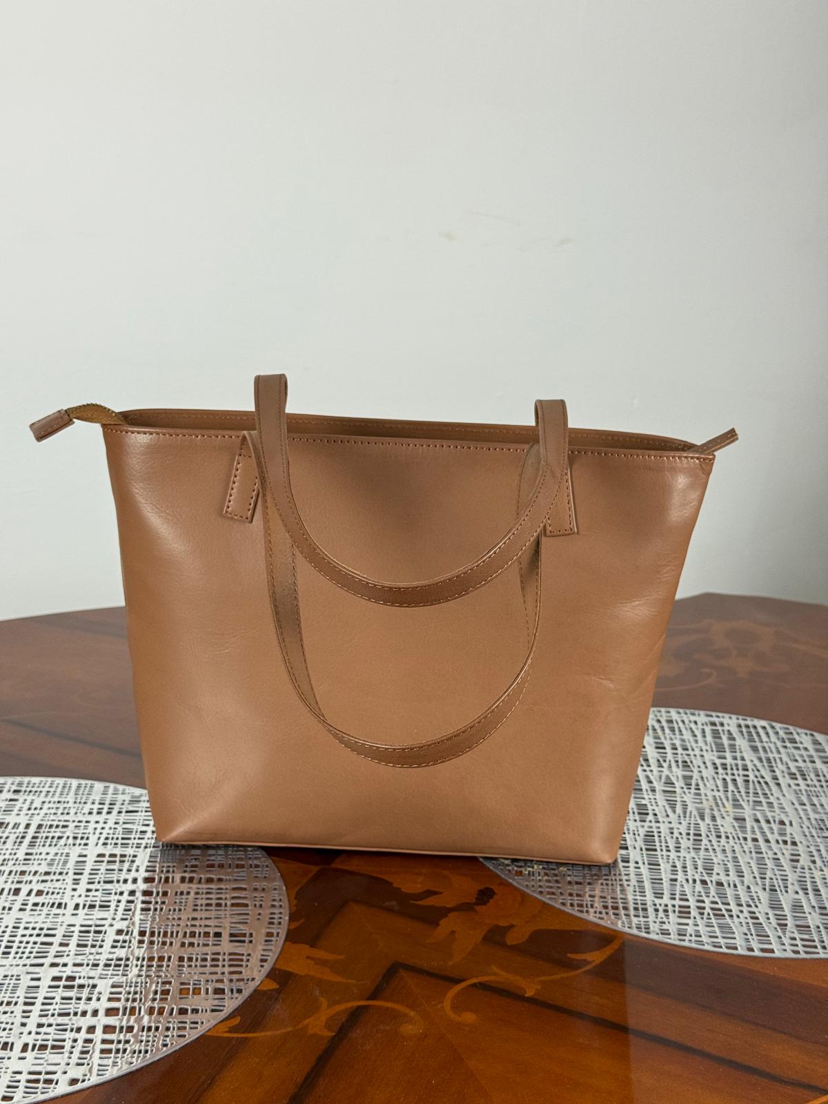 Genuine Leather Light Weight Tote Bag