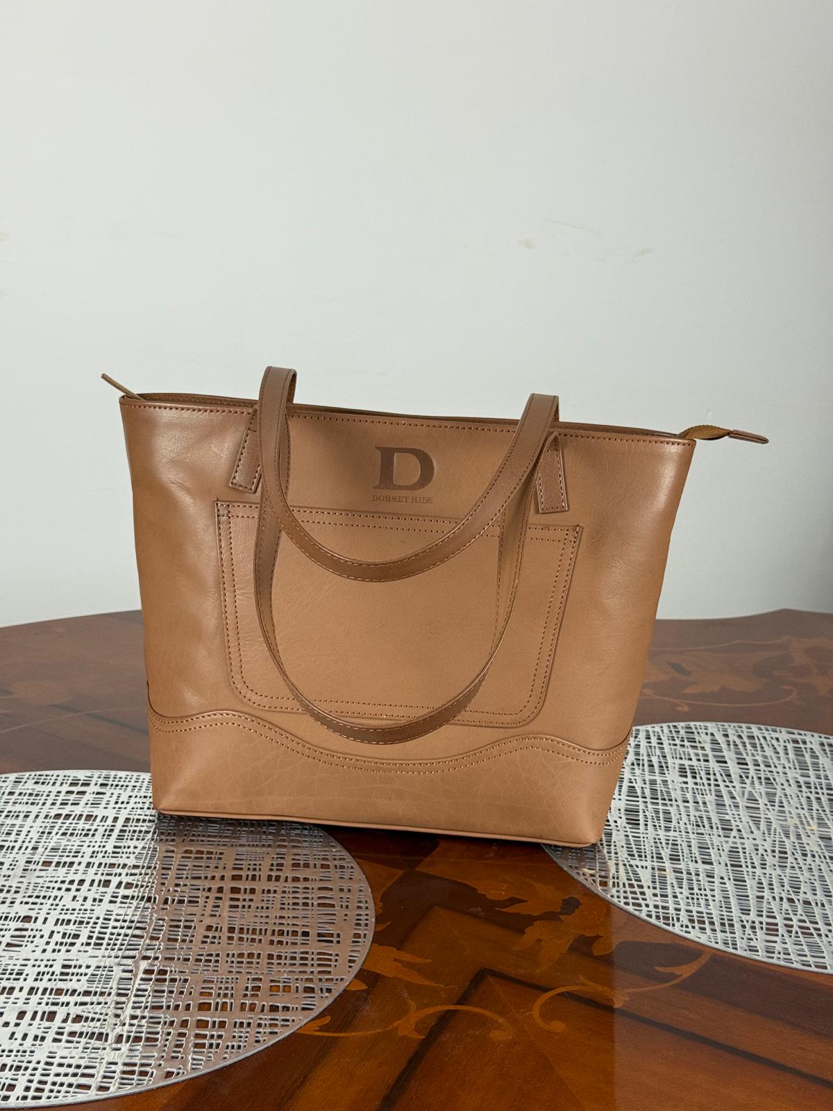 Genuine Leather Light Weight Tote Bag