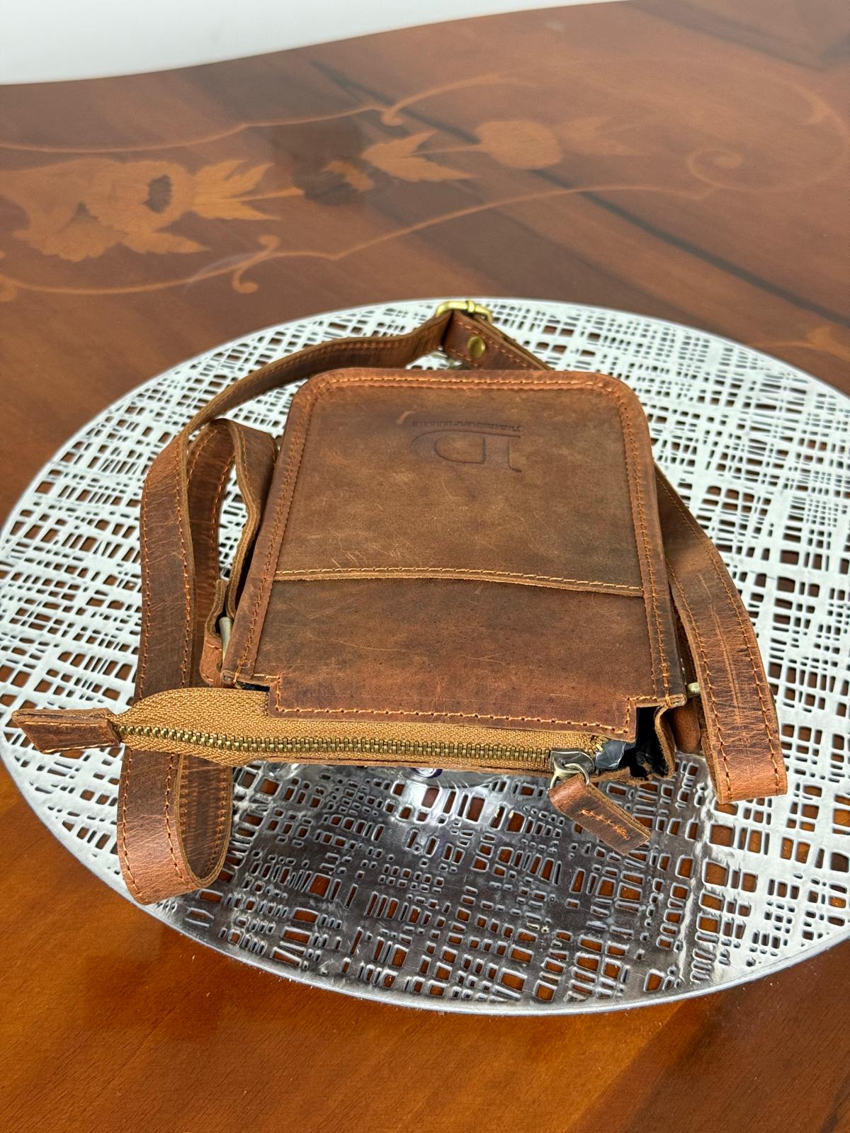 Genuine Leather Mini Unisex Crossbody Bag