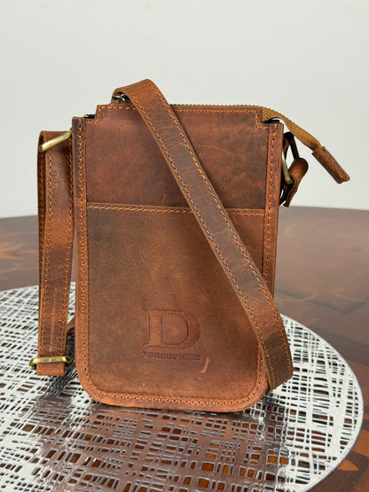 Genuine Leather Mini Unisex Crossbody Bag