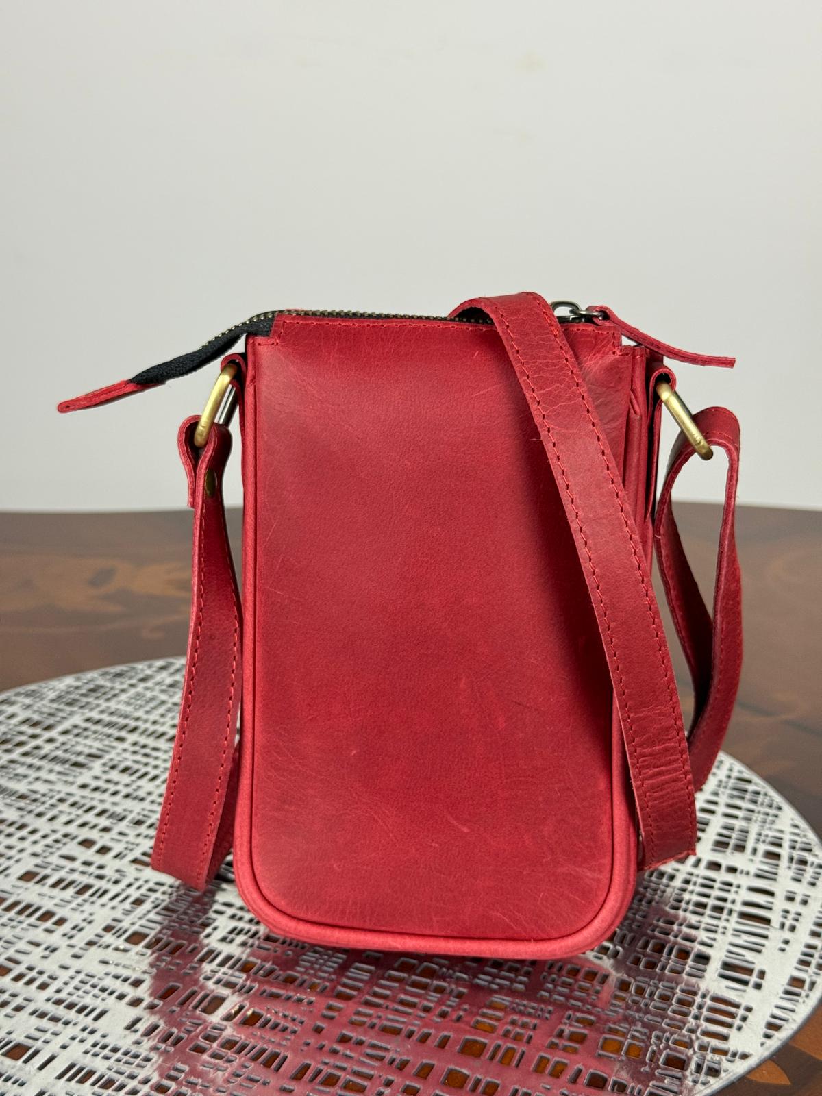 Genuine Leather Mini Unisex Crossbody Bag