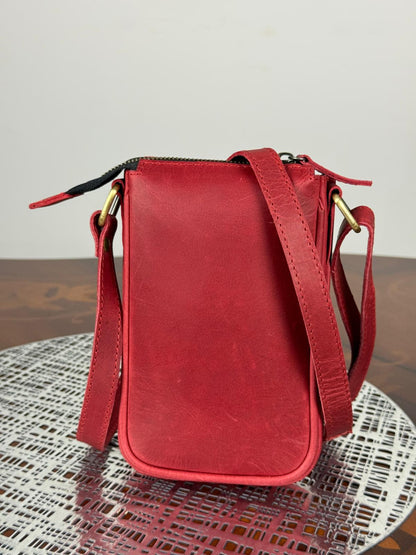 Genuine Leather Mini Unisex Crossbody Bag