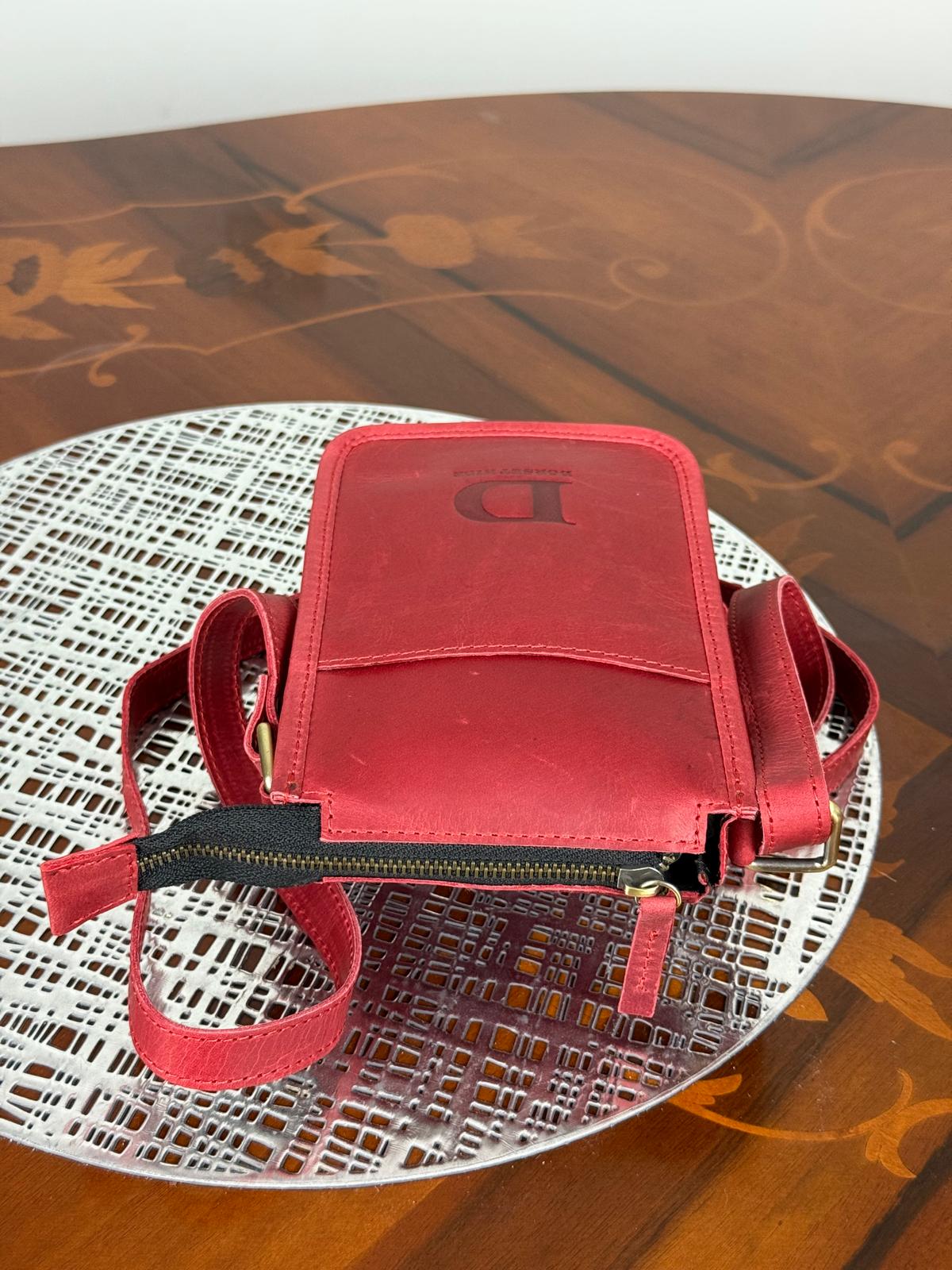 Genuine Leather Mini Unisex Crossbody Bag