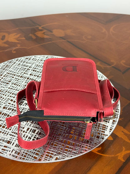 Genuine Leather Mini Unisex Crossbody Bag