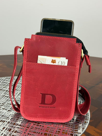 Genuine Leather Mini Unisex Crossbody Bag