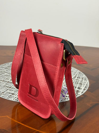 Genuine Leather Mini Unisex Crossbody Bag