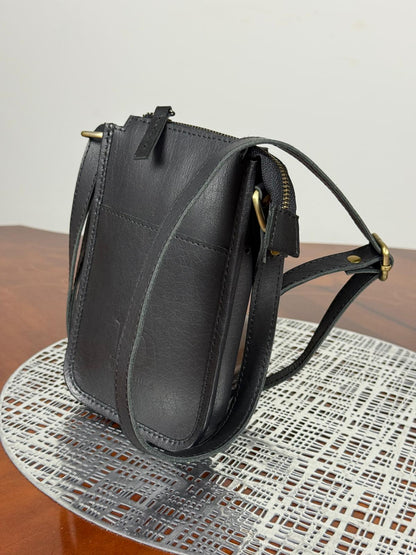 Genuine Leather Mini Unisex Crossbody Bag