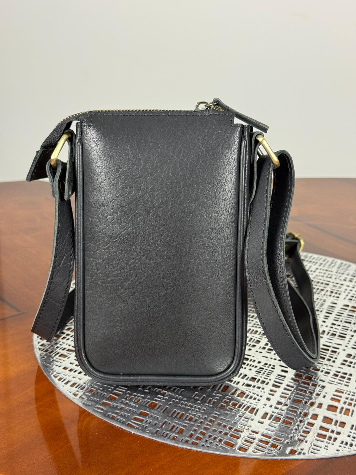 Genuine Leather Mini Unisex Crossbody Bag