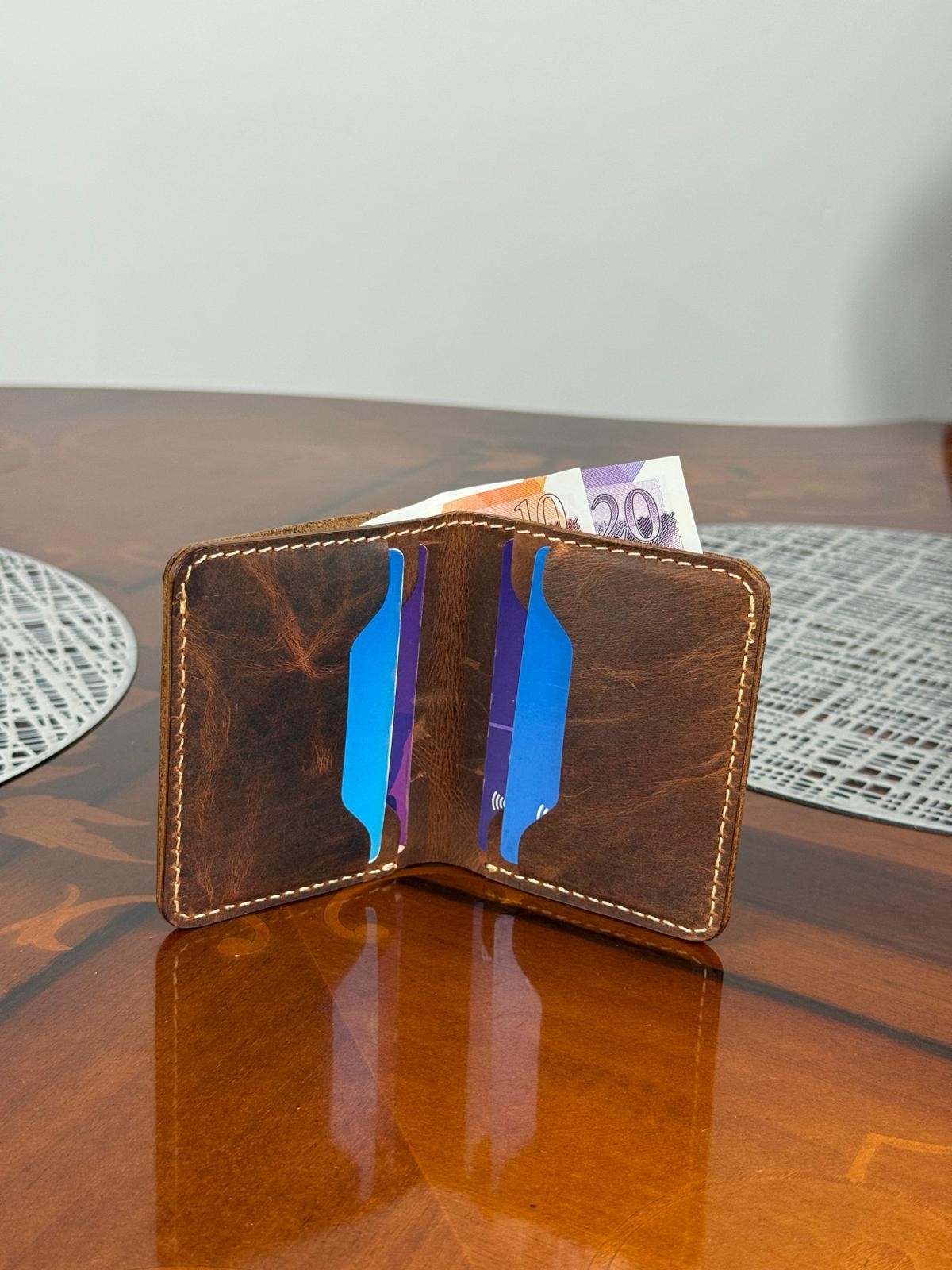 Genuine Leather Premium Wax Smart Wallet