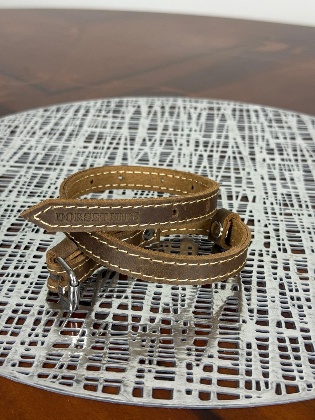 genuine leather smart soft dog collar