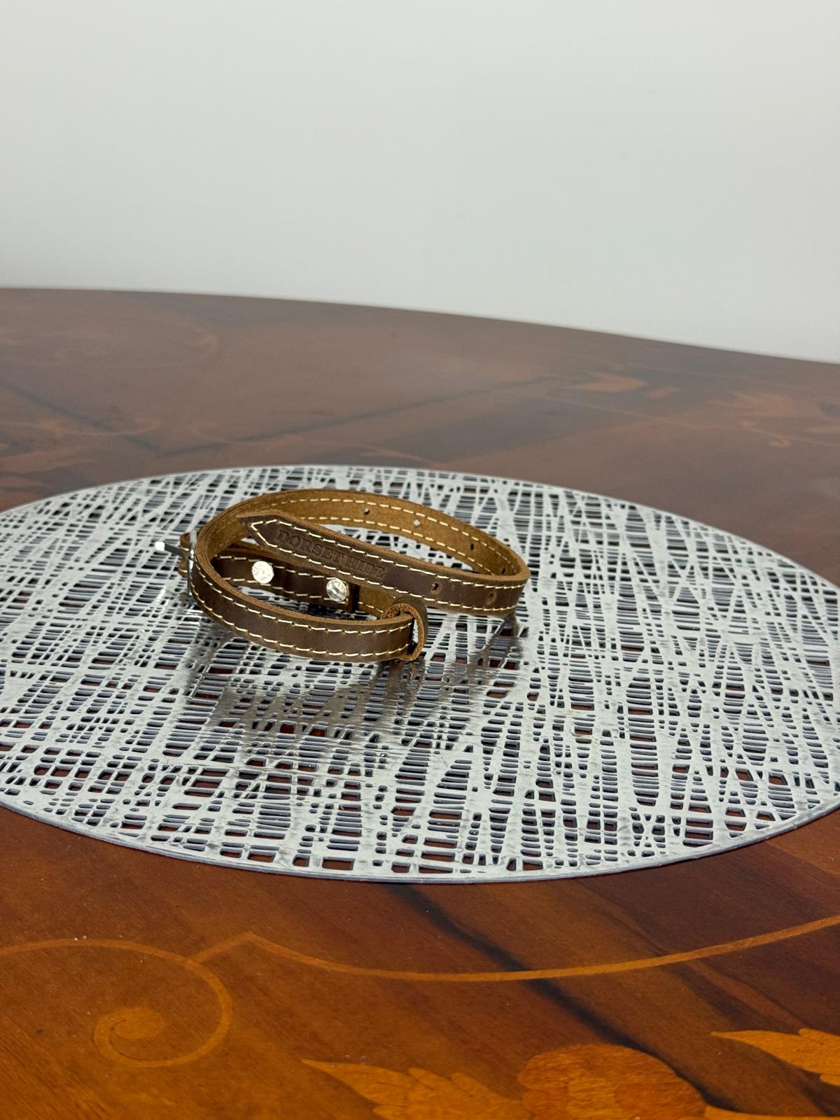 genuine leather smart soft dog collar