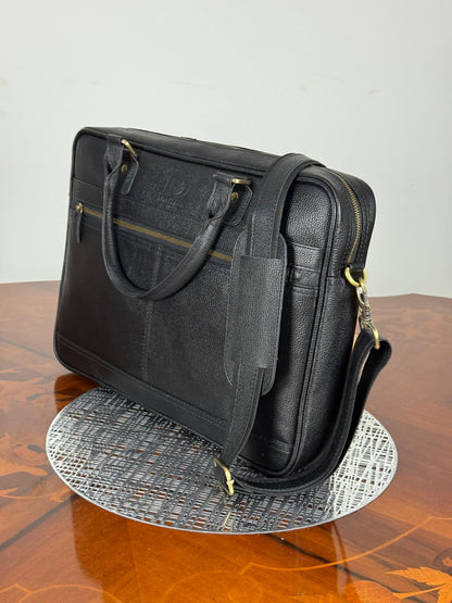 genuine leather messenger laptop bag