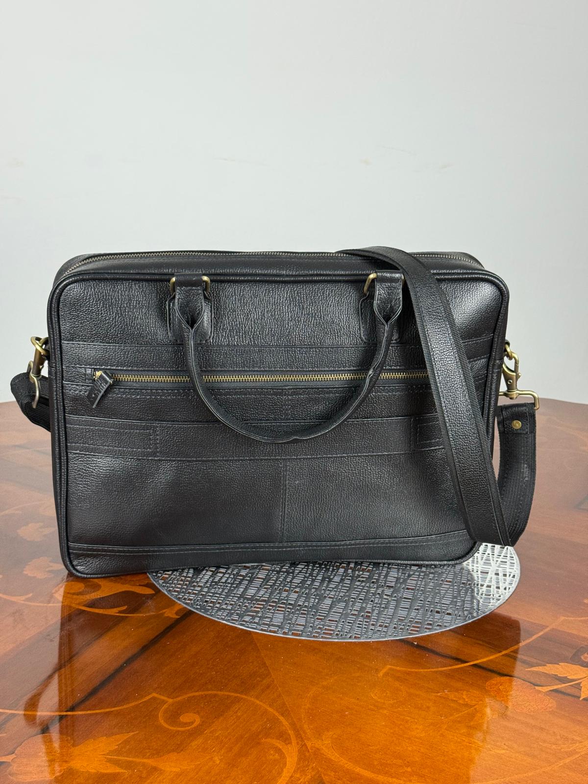 genuine leather messenger laptop bag