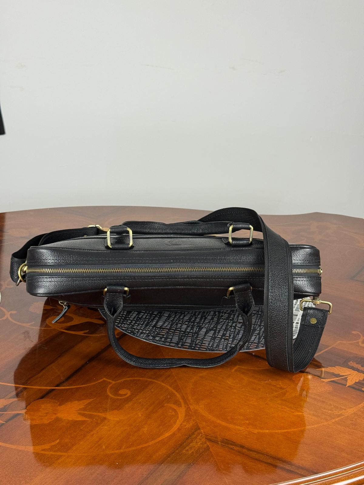 genuine leather messenger laptop bag