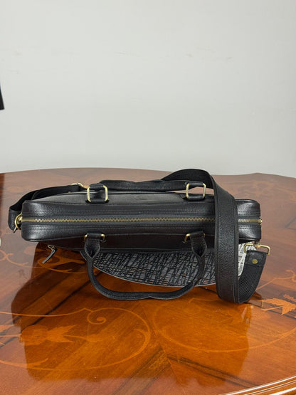 genuine leather messenger laptop bag