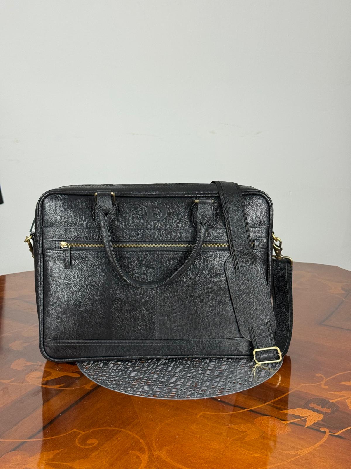 genuine leather messenger laptop bag