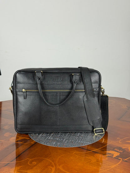 genuine leather messenger laptop bag
