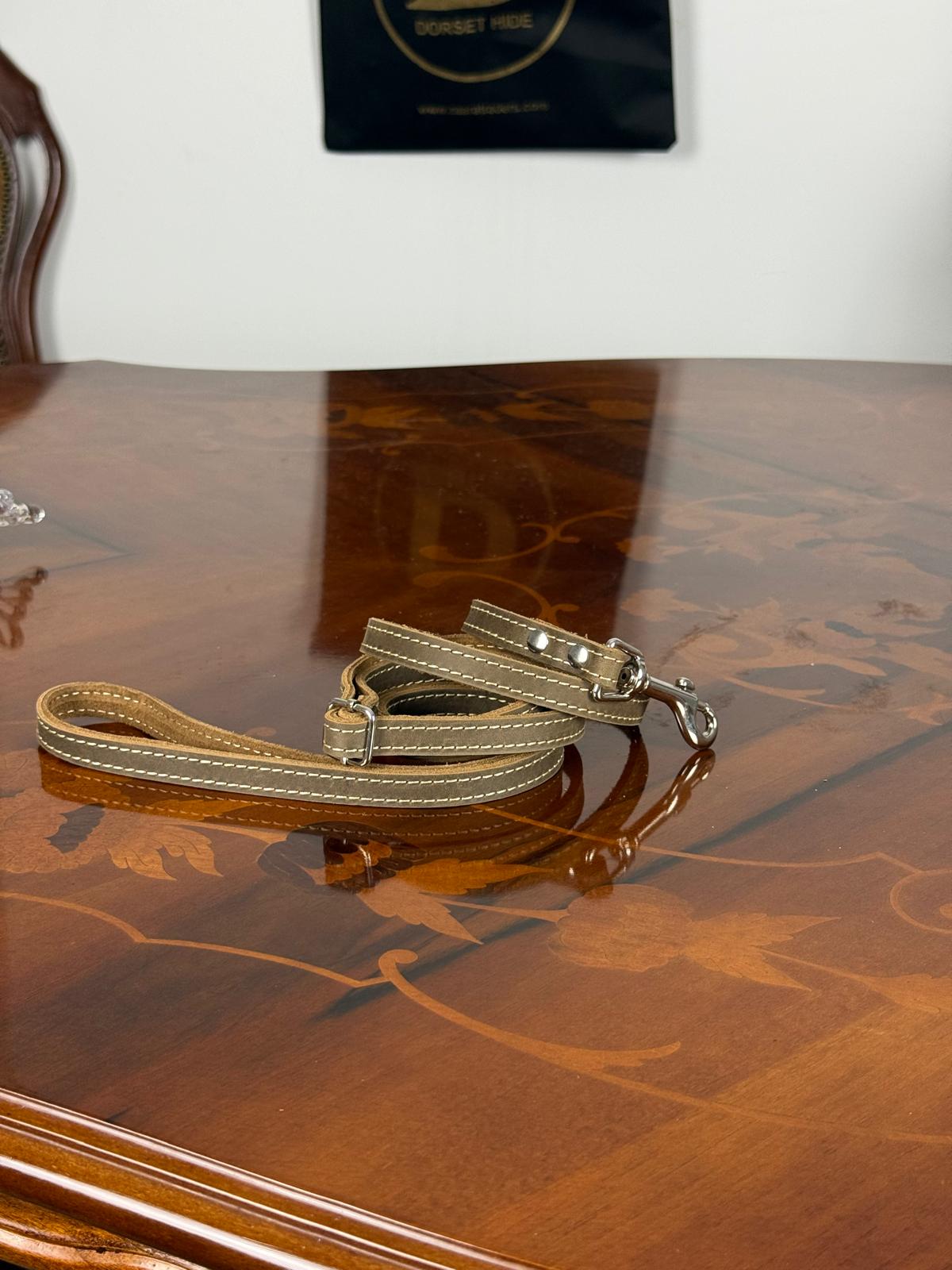 Genuine Leather Heavy Duty Adjustable Dog Leash, Pet Lead